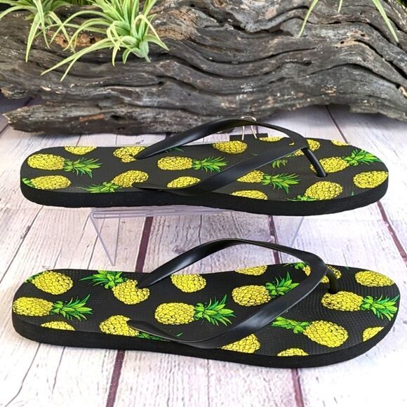 Pineapple Print Flip Flops  - Picture 3 of 7